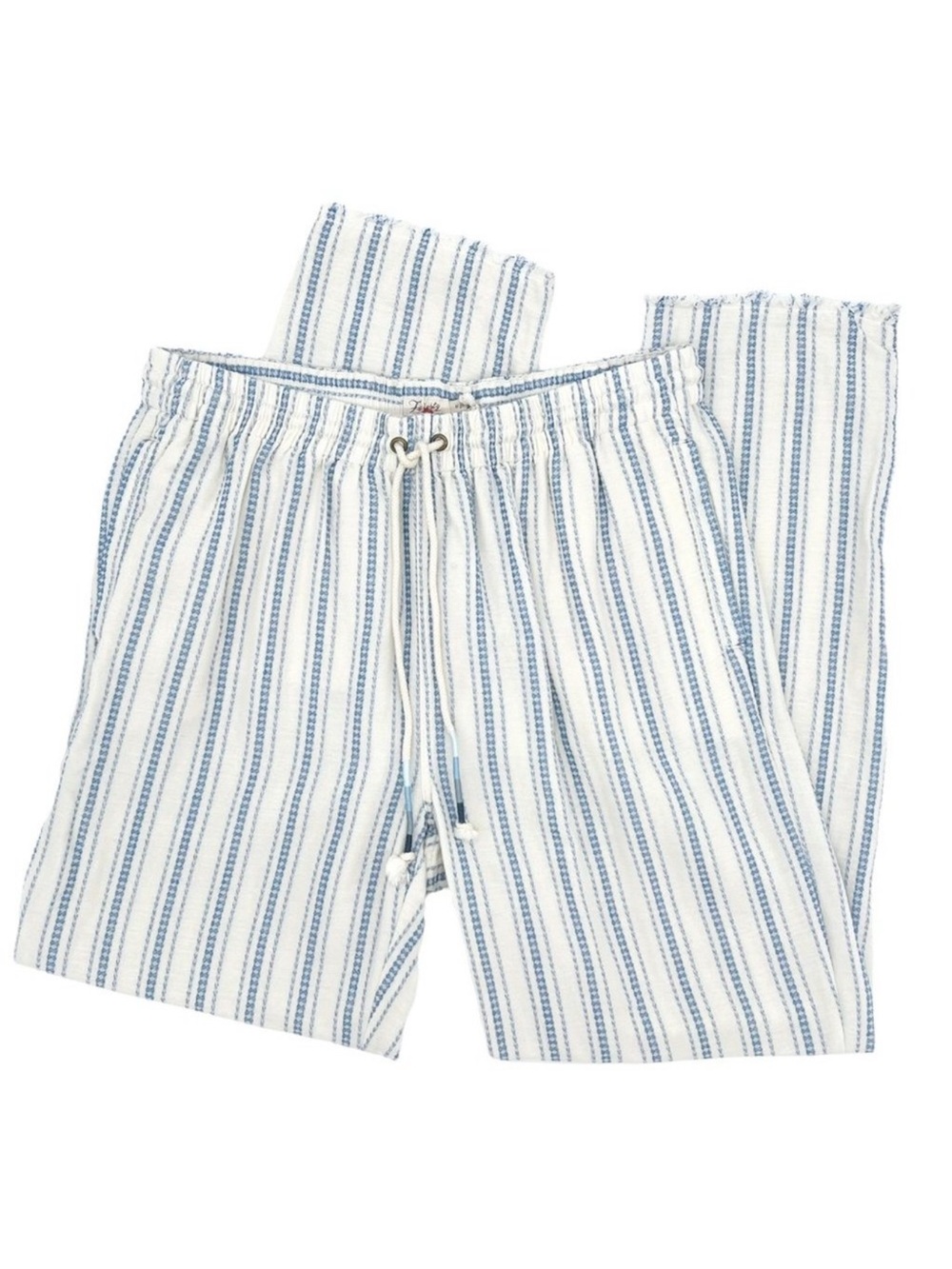 Faherty White and Blue Striped Pull-On Topanga Pants
